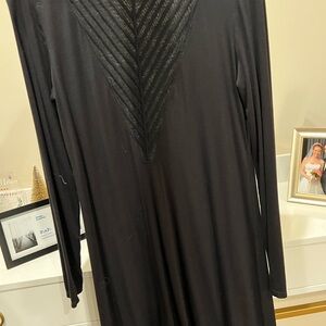 Casual Black Long Sleeve Dress BCBG Max Azria Size M